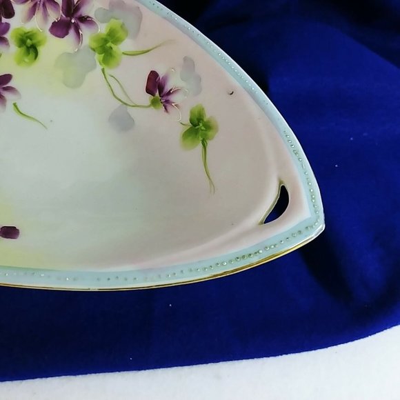 Celery Condiment Dish Bowl Nippon Jonroth Studios Hand Painted 13.5" - Picture 10 of 10